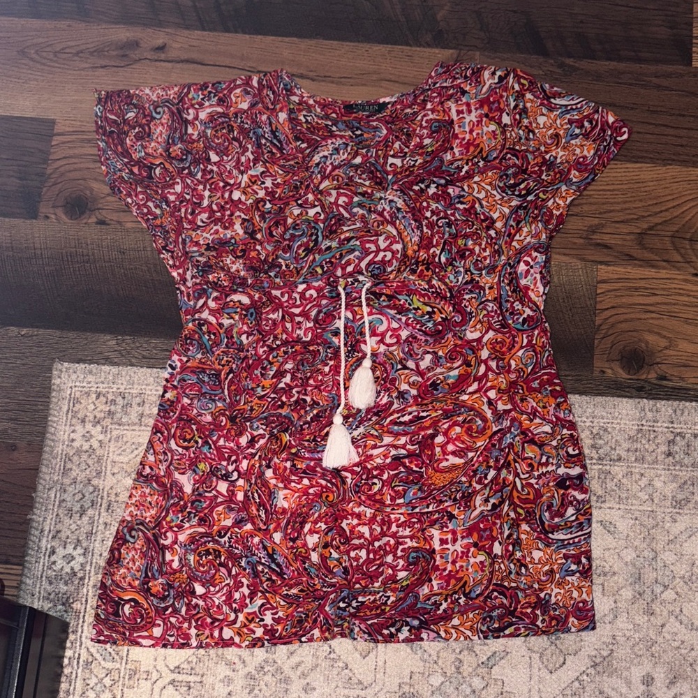 Lauren Ralph Lauren Colorful Paisley Women's Bathing Suit Cover